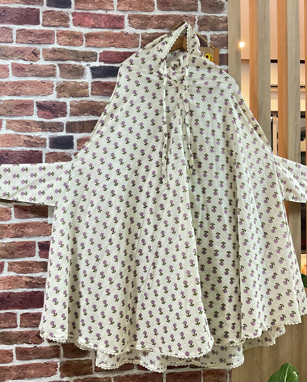 Cotton Floral Namaz Khimar