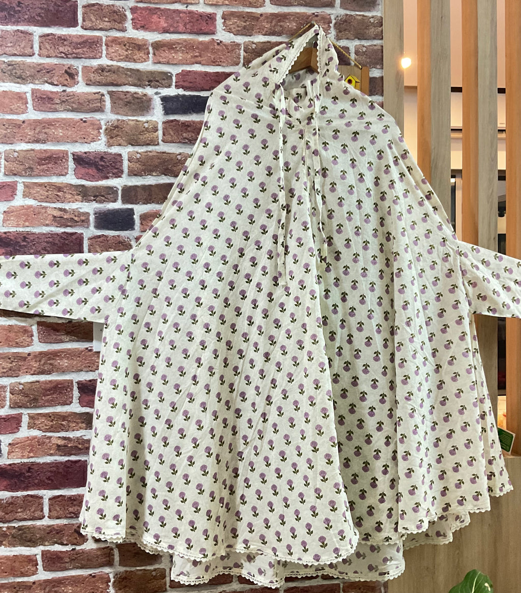 Cotton Floral Namaz Khimar