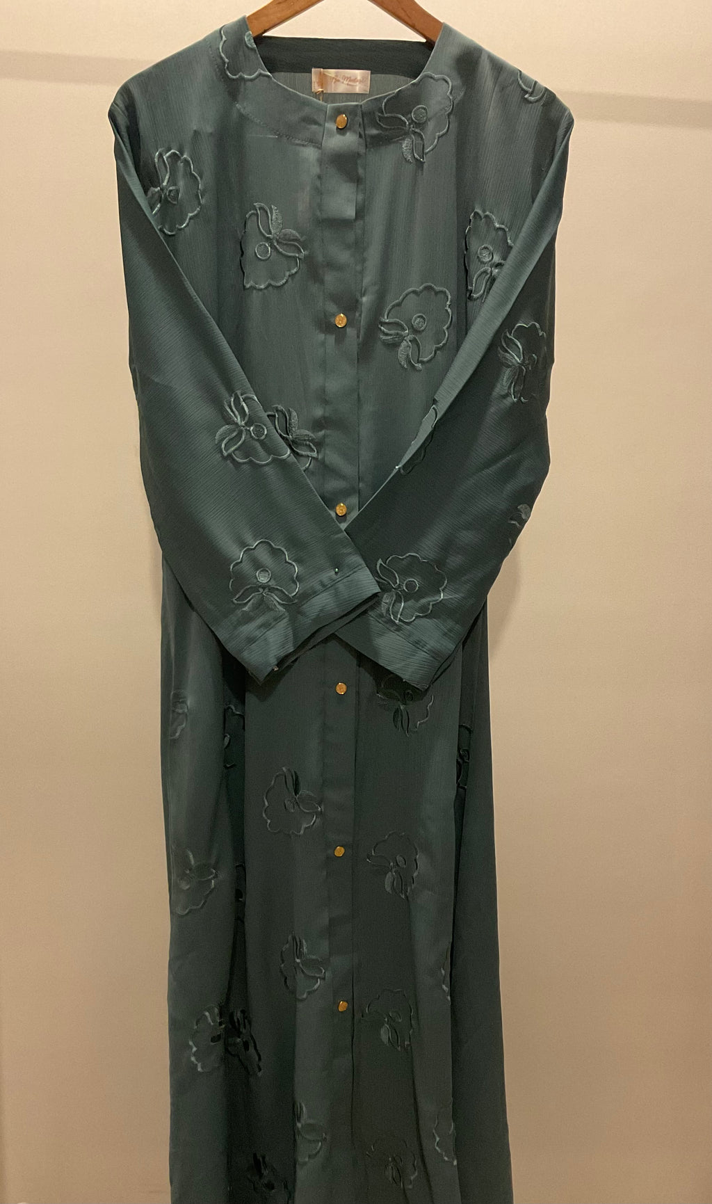 Green Bloom Abaya