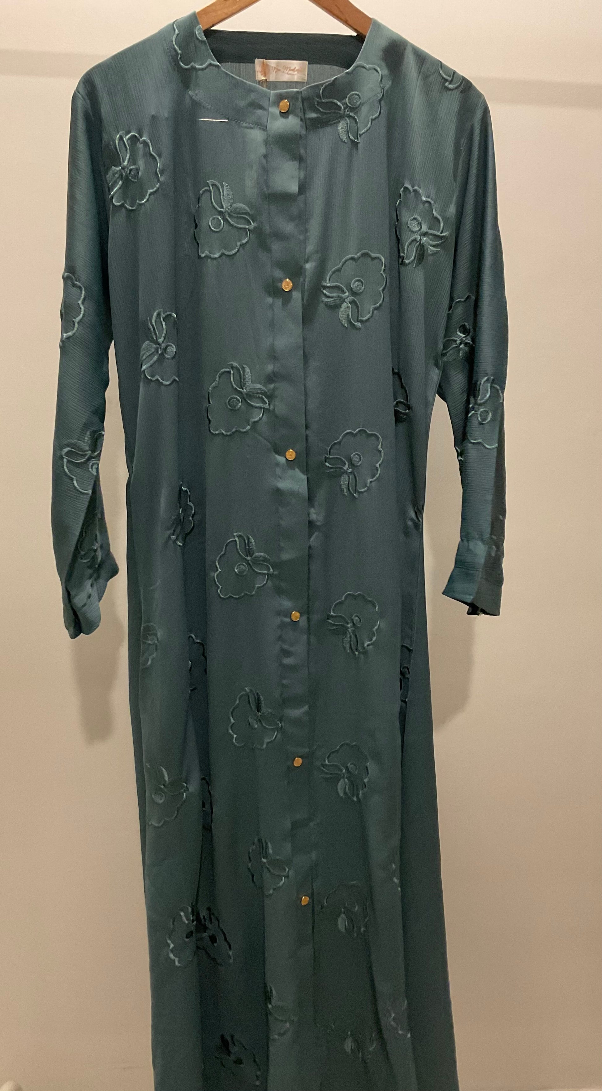 Green Bloom Abaya